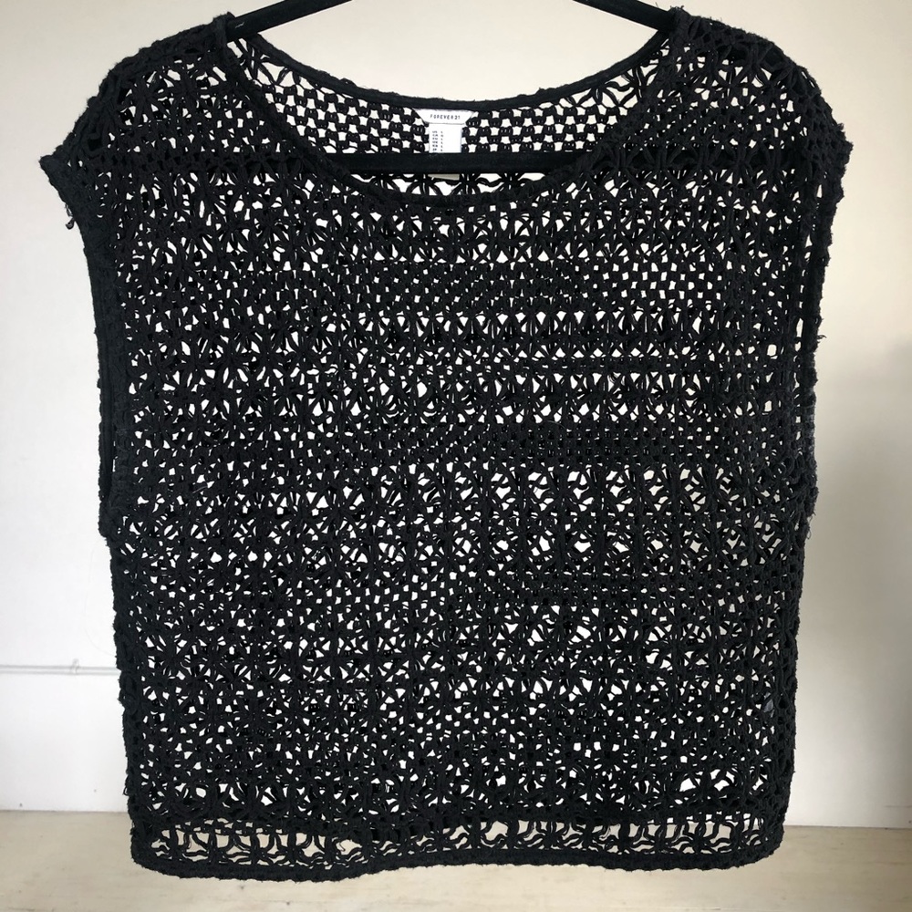 Forever 21 black knit top